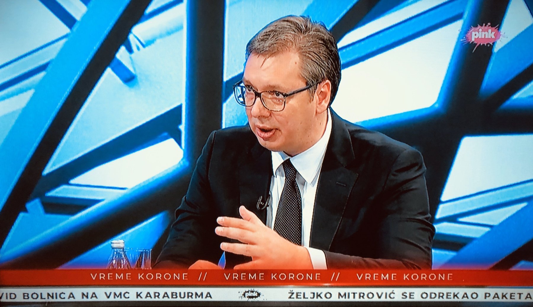 Predsednik Vučić na TV ,,Pink'', foto: TV ,,Pink''
